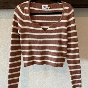 Princess Polly Brown Cropped Sweater